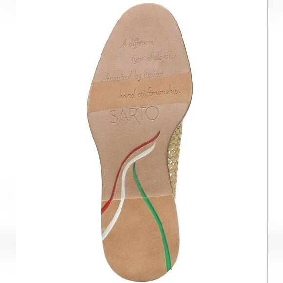 New SARTO FRANCO SARTOEDA 2 WOMENS WOVEN Slip on loafers Italian handcrafted 5.5 - Picture 3 of 5